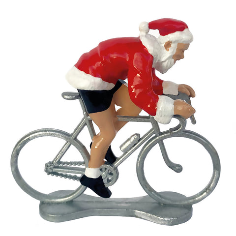 Miniature Santa Claus Cyclist Model