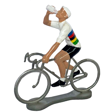 Miniature  World Champion Drinking Cyclist Model