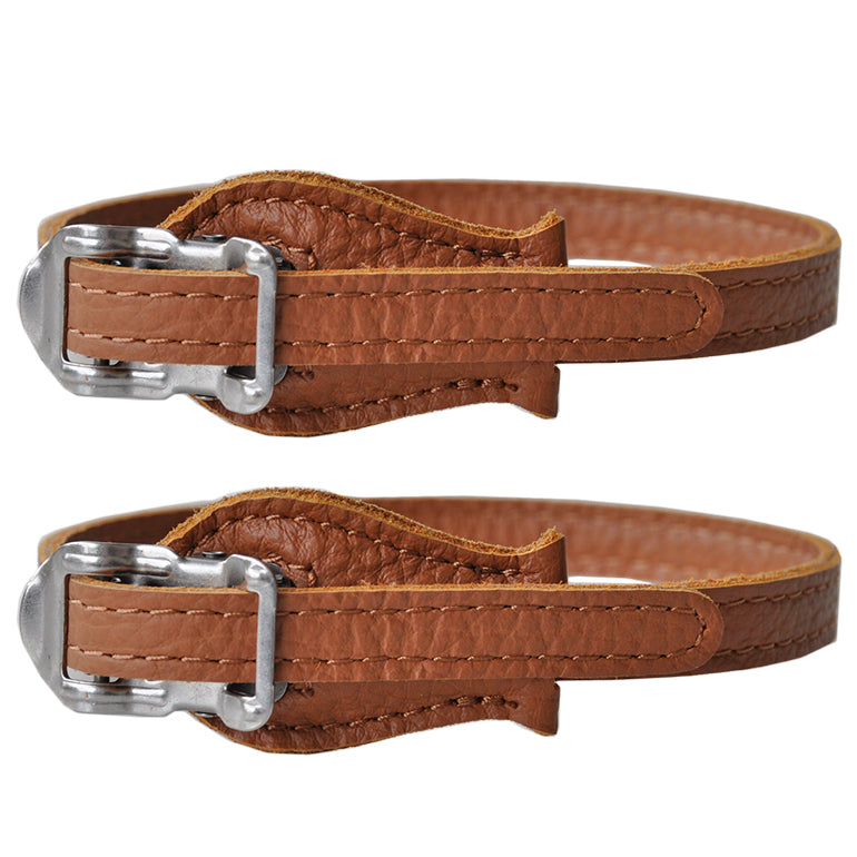 Leather toe clip straps sale